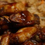 Honey soy chicken wings with fried rice recipe