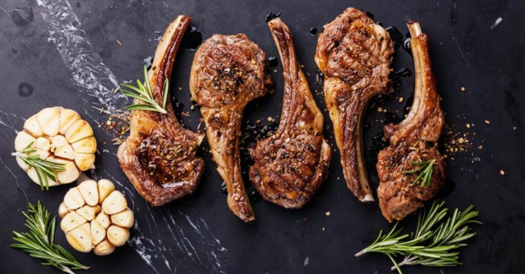 Lamb chops with rosemary