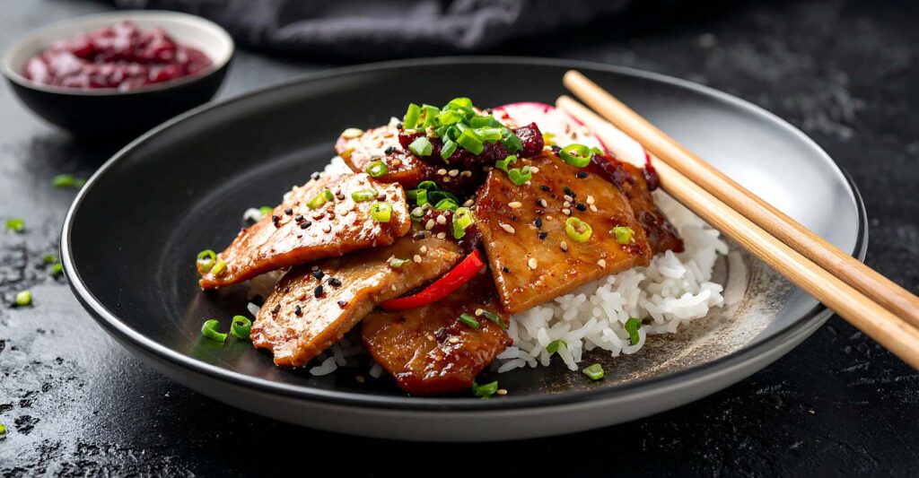 Pork strifry with honey and lemon