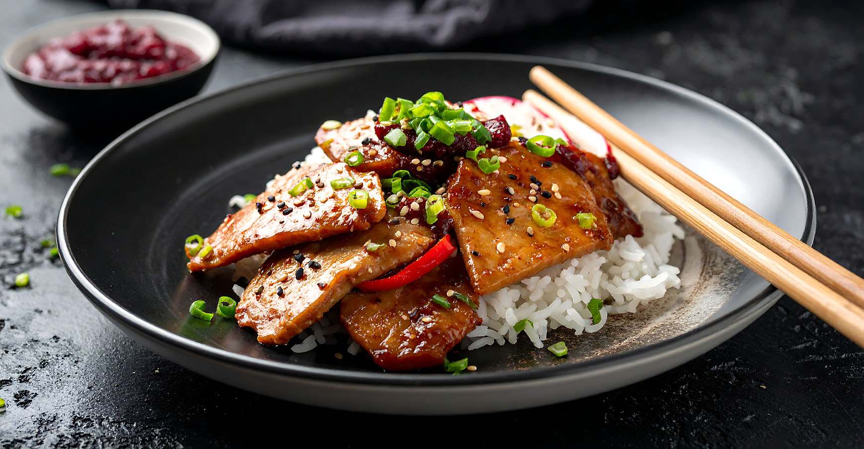 Pork strifry with honey and lemon